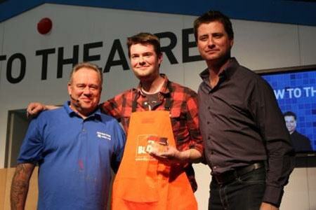 Mike Edwards and George Clarke presenting the Ideal Homes Show How-To Theatre