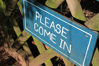 Come in sign at Deen City Farm