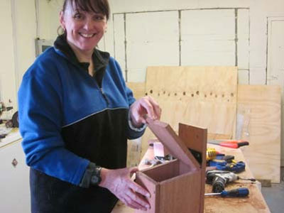 Building a bird box for National Nest Box Week