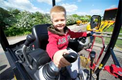 Driving a digger at Diggerland