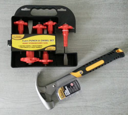 Roughneck hammer and chisel set