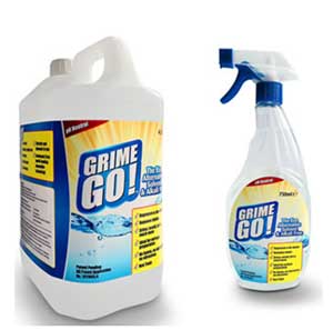 Grime Go 750ml spray and 4 litre tub