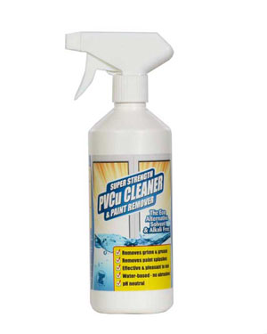 Water based upvc and pvcu cleaner and paint remover