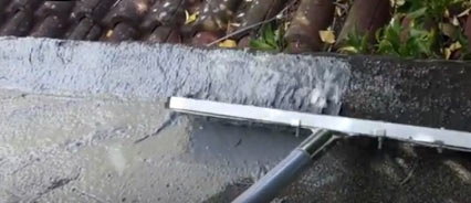 Repairing flat roof arris rails with acrylic repair mortar
