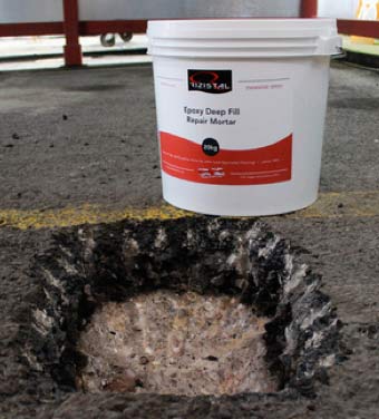 Rizistal Epoxy mortar in container