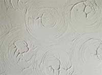 Swirl pattern artex ceiling