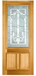 Glass panelled wooden door