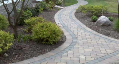 Paved garden path