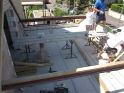 Putting steel purlins into a roof to build a loft conversion