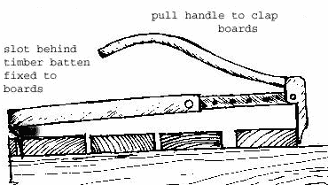 How to lay floor boards tightly using a brick carrier