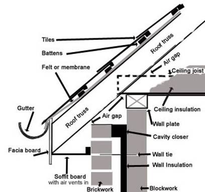 Cross Section of Roof Area