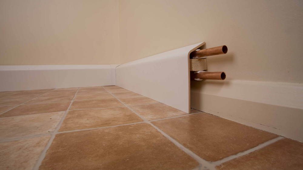 Central Heating Pipes, How To Cut Skirting Board Around Radiator Pipes Floor