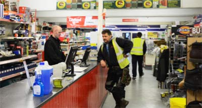 Builders merchant trade counter