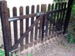 Wooden picket style garden gate