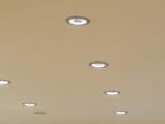 Downlighters installed in ceiling