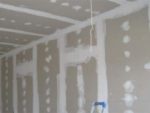 Drylined wall and ceiling