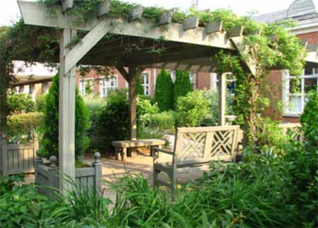 Garden pergola feature