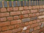 Brickwork garden wall