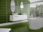 Beautiful green bathroom tiles
