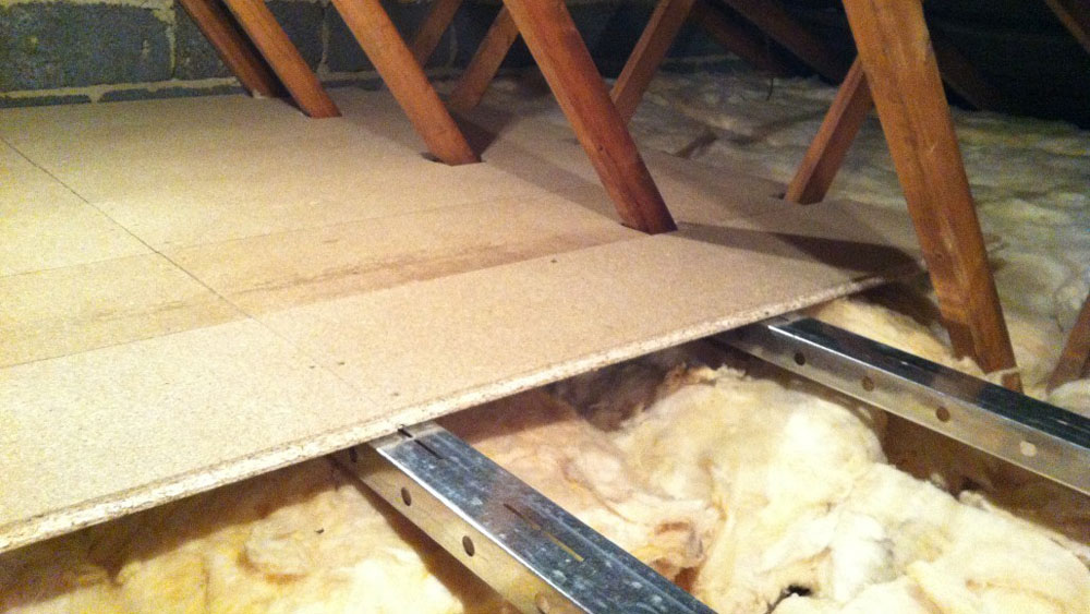 how to board a loft for storage fitting loft board