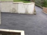 Freshly laid macadam driveway