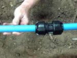MDPE water pipe in the ground
