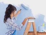 Painting and decorating a wall