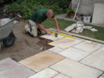 Laying a patio