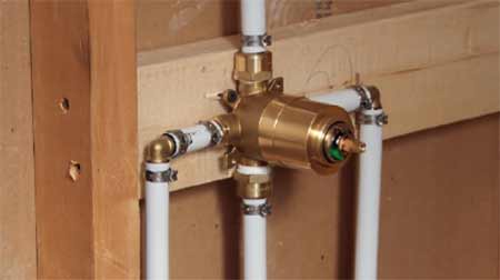 Plastic plumbing pipework