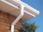 Plastic guttering and downpipe