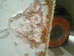 Salt deposits on a wall