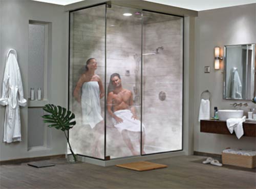 Steam shower cubicle