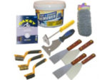 Paint, wallpaper and other coverings stripping tool kit