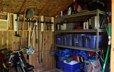 Well kept and organised shed