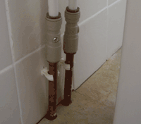 Water supply to taps