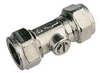 Service valve with screw