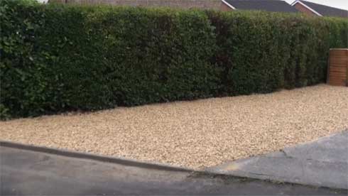 Concrete edgings fully installed and driveway finished