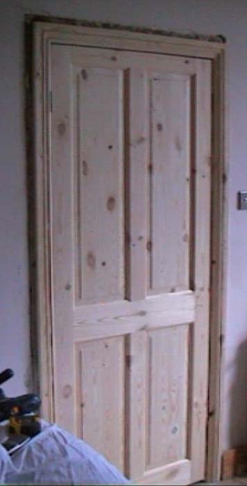 Finished job of a door fitted to frame