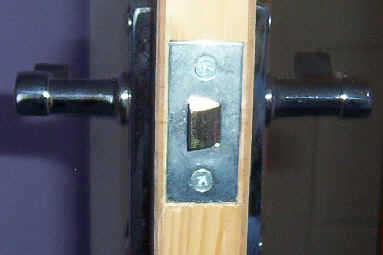 Lock fitted to newly installed door