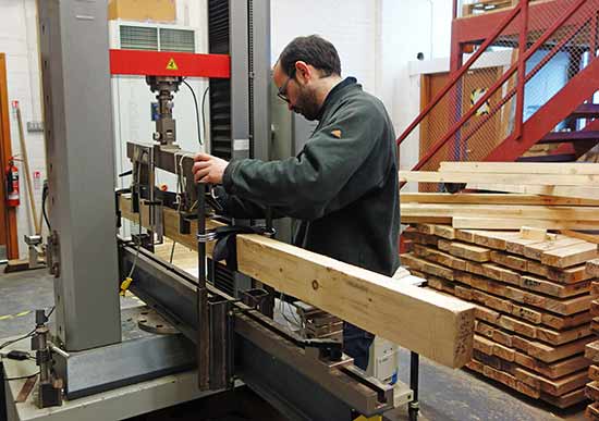 Timber strength grading machine