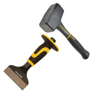 Lump or club hammer and bolster