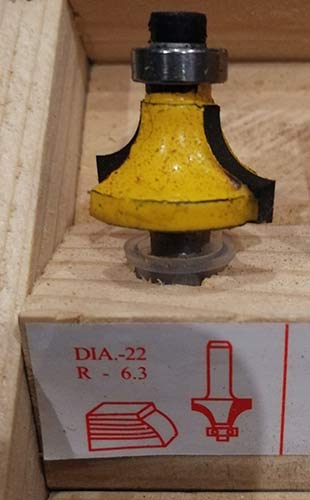 Router bit with bearing guide