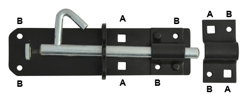 Brenton lock bolt holes and screw holes