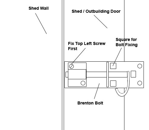 Insert first screw into door bolt