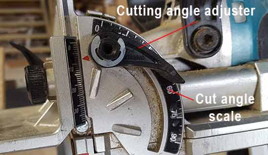 Setting the cutting angle