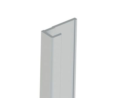 Aluminium edging cap for splashbacks