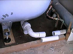 Connecting bath waste pipework