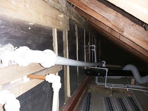 Space in eaves of loft conversion