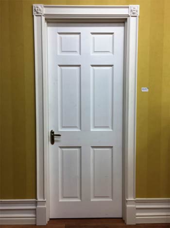 Architrave around door frame