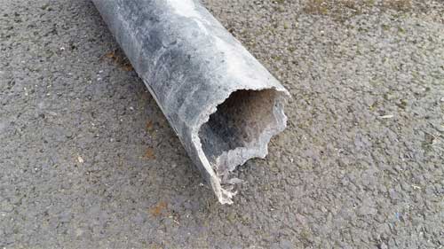 Drainpipes may contain asbestos